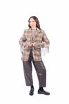 Pantaloni Jogger Wide Leg in Ecopelle Marrone donna Miss love - 5