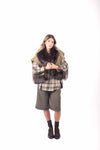 Gilet Ibrido Verde Militare con Ecopelliccia donna Miss love - 2