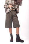 Bermuda Sartoriali Verde Militare con Cintura donna Miss love - 1