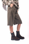 Bermuda Sartoriali Verde Militare con Cintura donna Miss love - 2