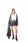 Minigonna in Ecopelle Nera con Cintura Borchiata donna Miss love - 1