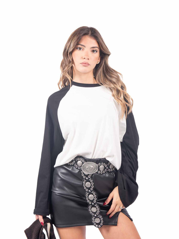 Maglia Raglan Bicolore da donna Miss love