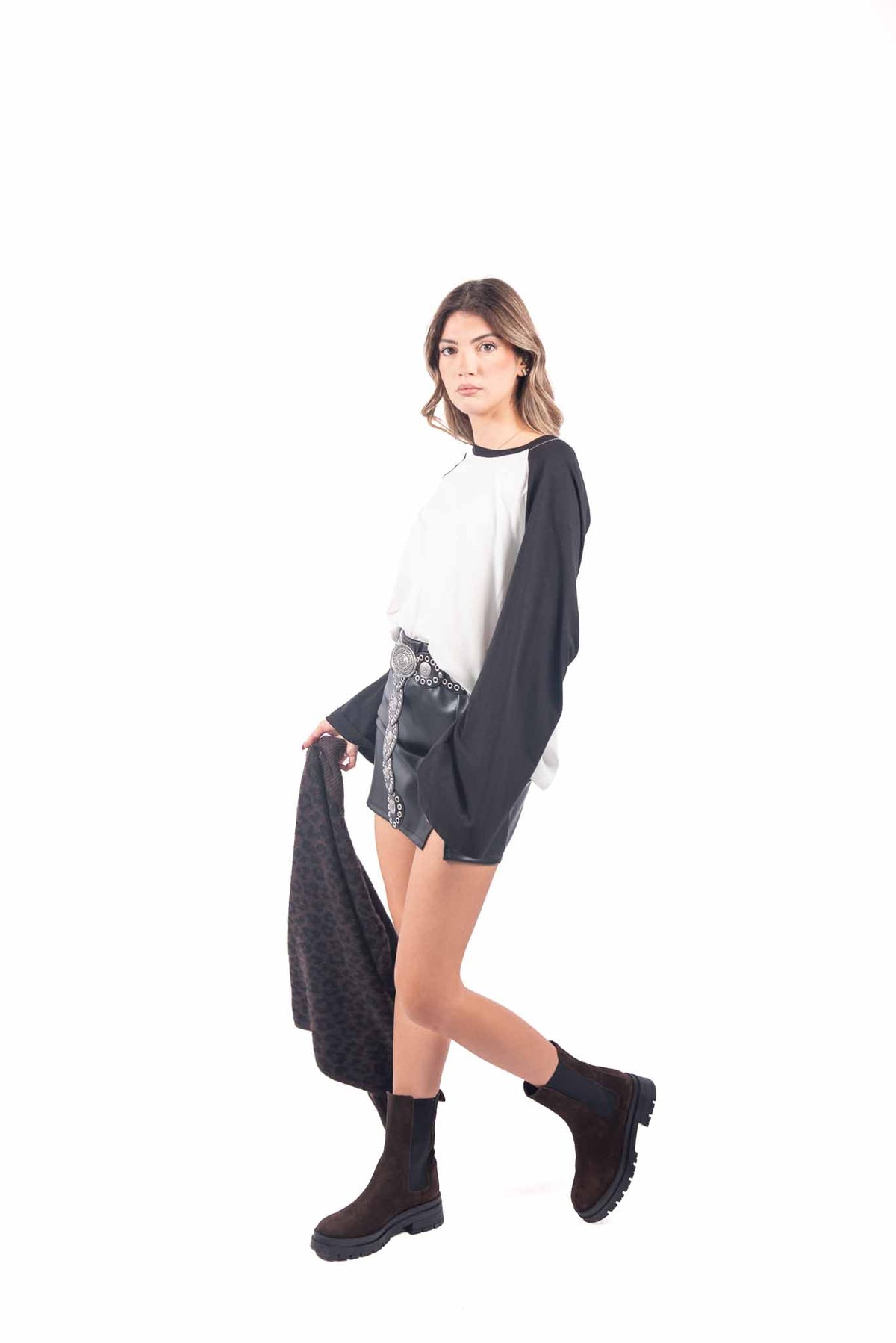 Maglia Raglan Bicolore donna Miss love - 2