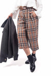 Pantaloni Corti in Tweed a Quadri Tartan donna Miss love - 3