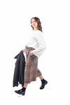 Pantaloni Corti in Tweed a Quadri Tartan donna Miss love - 4