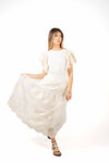 Gonna Lunga in Pizzo con Ricami Panna donna Miss love - 4