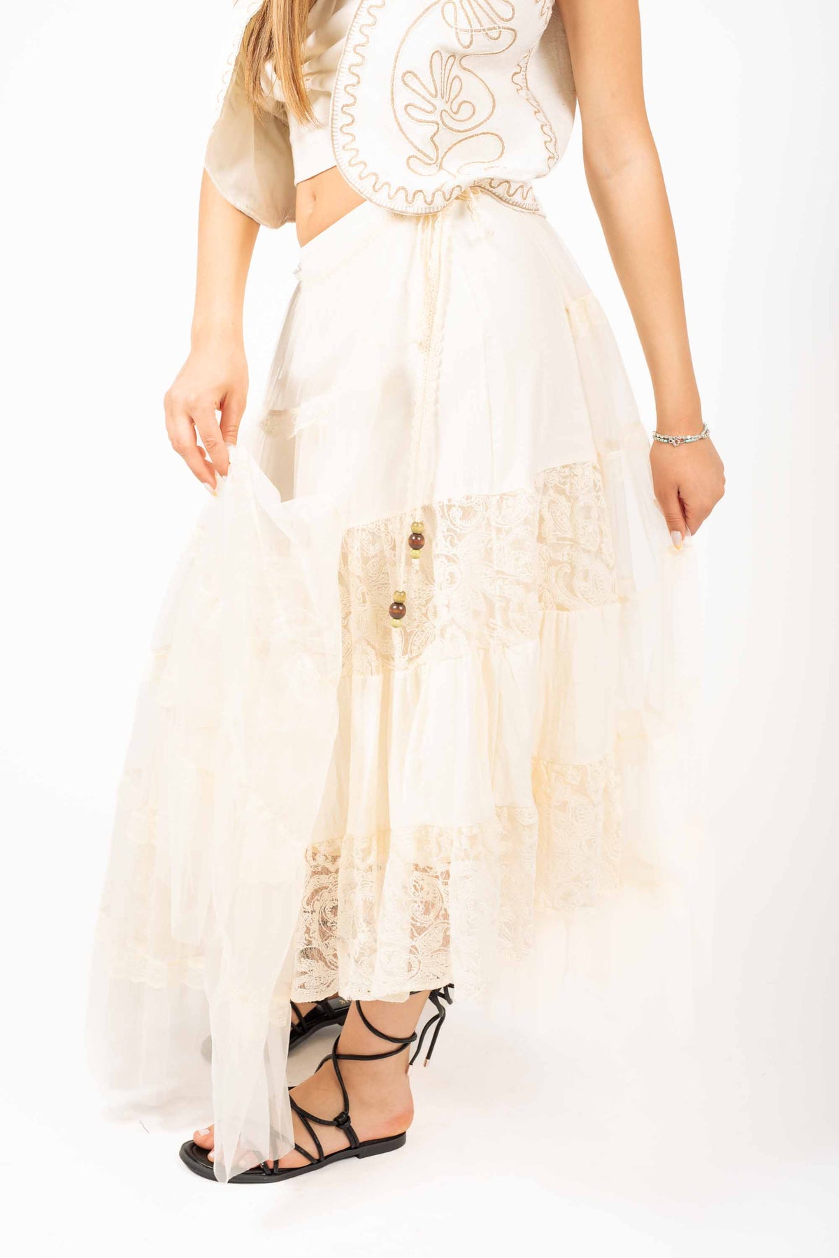 Gonna Lunga in Tulle e Pizzo donna Miss love - 1