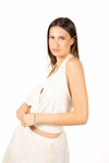 Top Incrociato Panna donna Miss love - 4