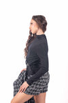 Blusa Lupetto Nera con Cinturino Laterale donna Miss love - 3