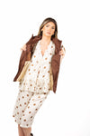 Gilet Combinato con Pizzo donna Miss love - 5