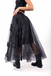 Gonna Lunga in Tulle Nero a Strati donna Miss love - 5
