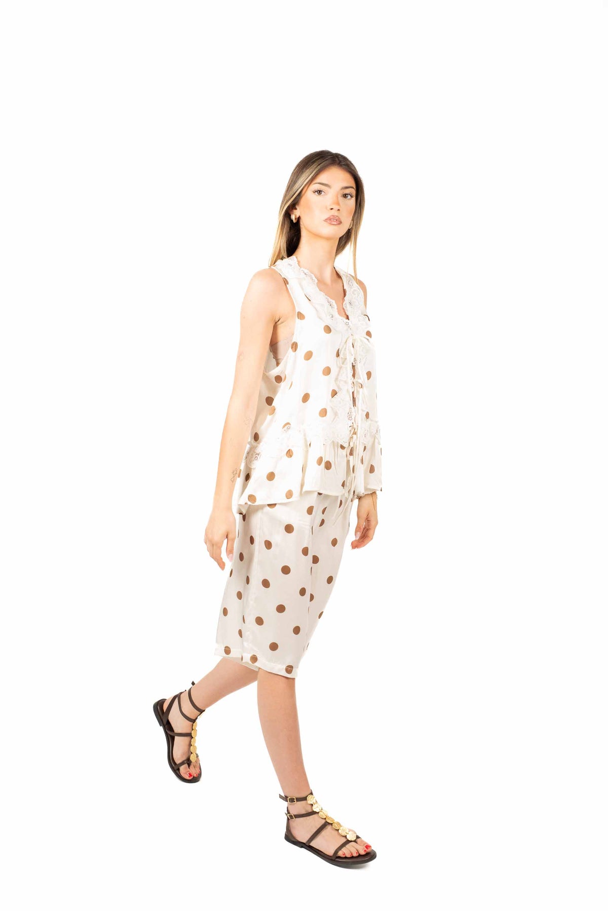 Bermuda Fluidi a Pois donna Miss love - 5
