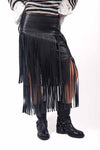 Gonna Midi in Ecopelle con Frange Multilivello donna Miss love - 2