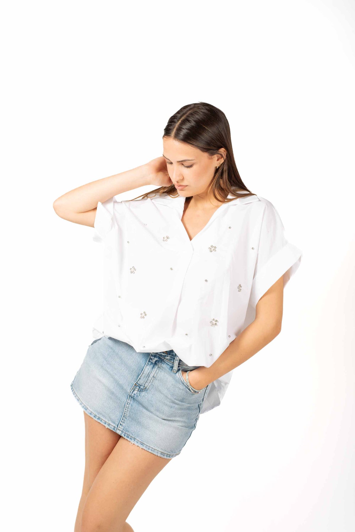 Minigonna in Denim donna Miss love - 4