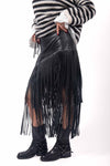 Gonna Midi in Ecopelle con Frange Multilivello donna Miss love - 1