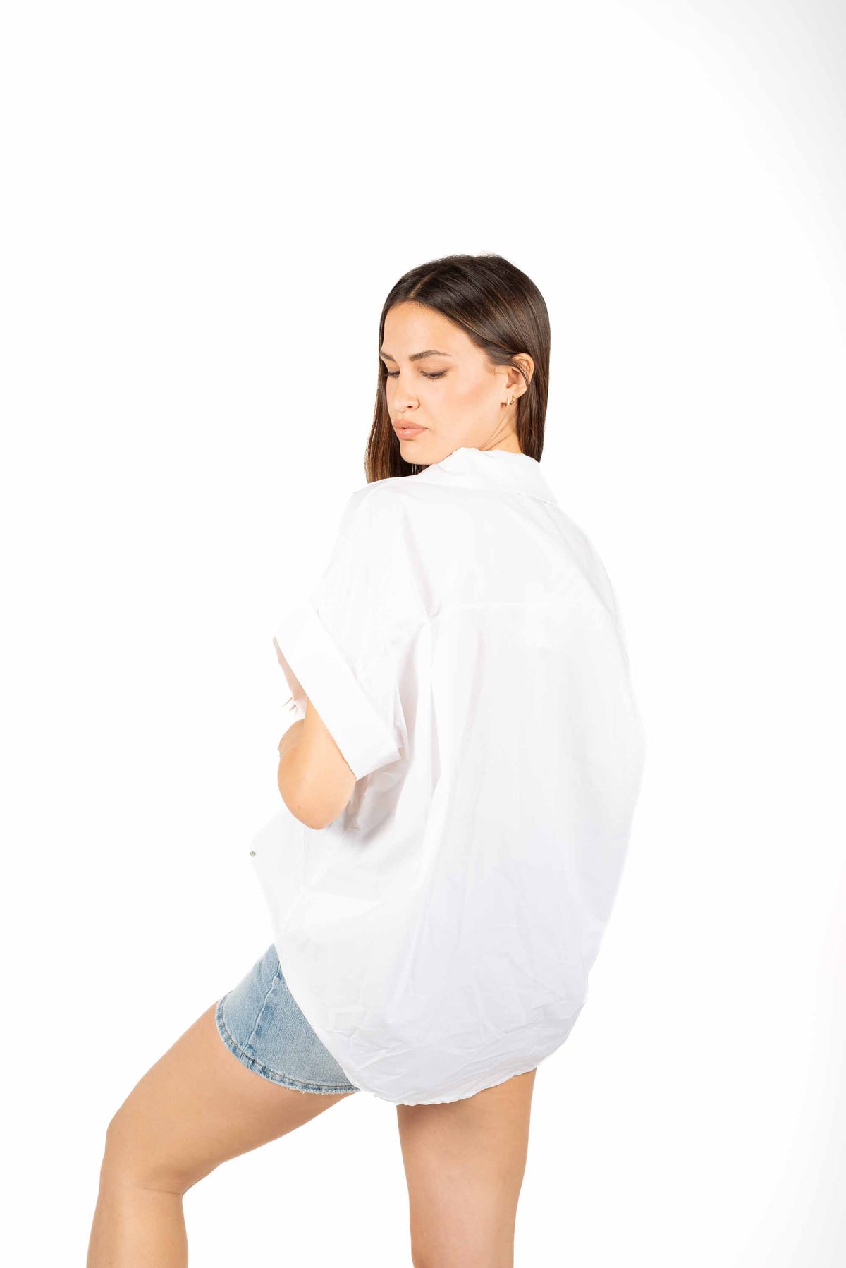 Camicia Bianca con Applicazioni Jewel donna Miss love - 3