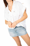 Camicia Bianca con Applicazioni Jewel donna Miss love - 5