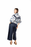 Pantaloni Wide Blu Navy donna Miss love - 4