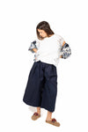 Pantaloni Wide Blu Navy donna Miss love - 6