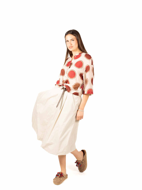 Gonna Midi con Cintura Beige da donna Miss love
