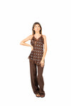 Pantaloni Wide Leg Cioccolato donna Miss love - 2