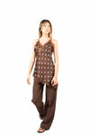 Pantaloni Wide Leg Cioccolato donna Miss love - 1