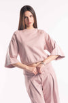 Felpa Cropped Stripes Rosa donna Tensione in - 2