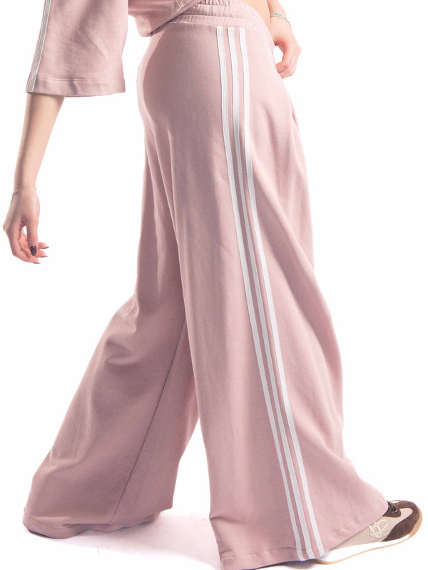 Pantaloni Wide Leg Stripes Rosa da donna Tensione in