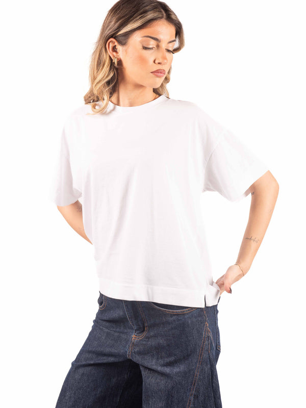 T-Shirt Basic Girocollo Bianca da donna Tensione in
