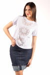 Gonna in Denim Lavaggio Scuro donna Tensione in - 1