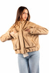 Giubbino Effetto Suede Beige donna Maryley - 1