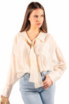 Camicia con Fiocco Panna donna Maryley - 1