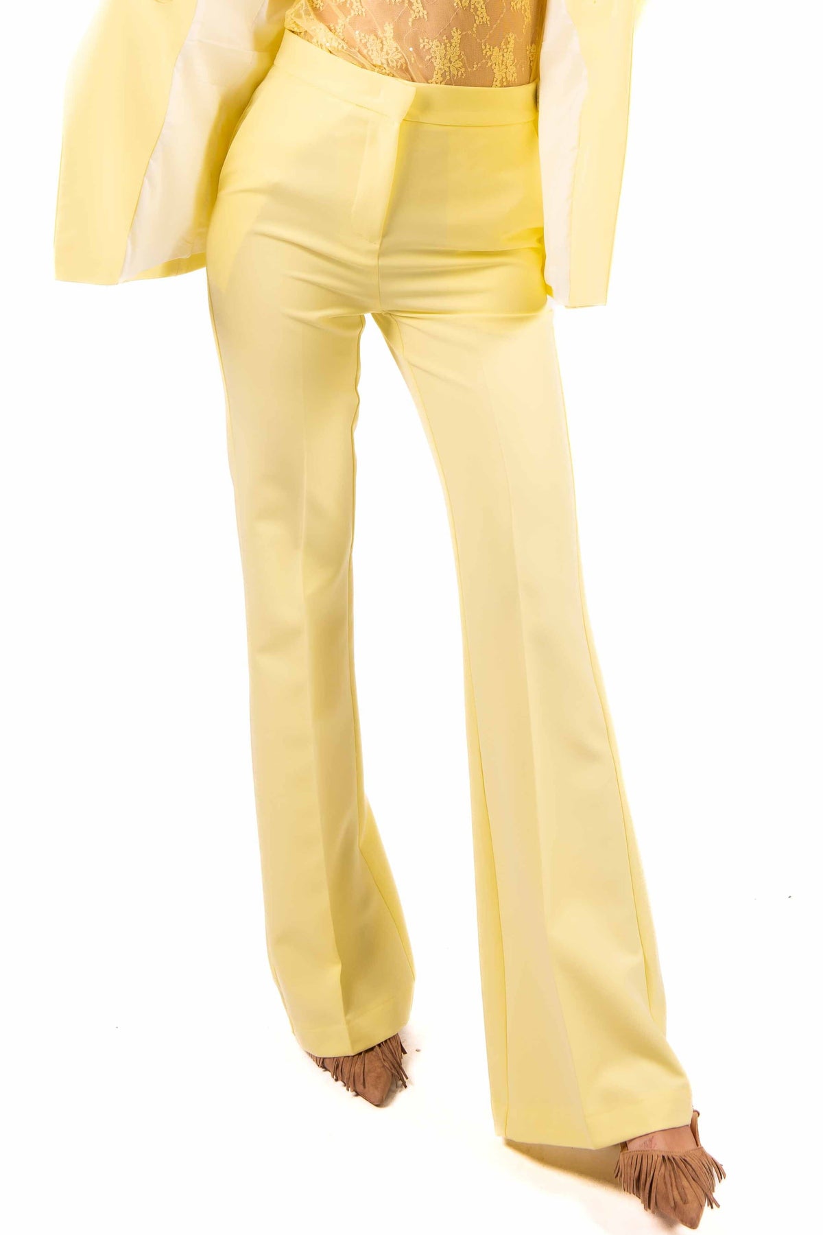 Pantalone Svasato Giallo donna Maryley - 1