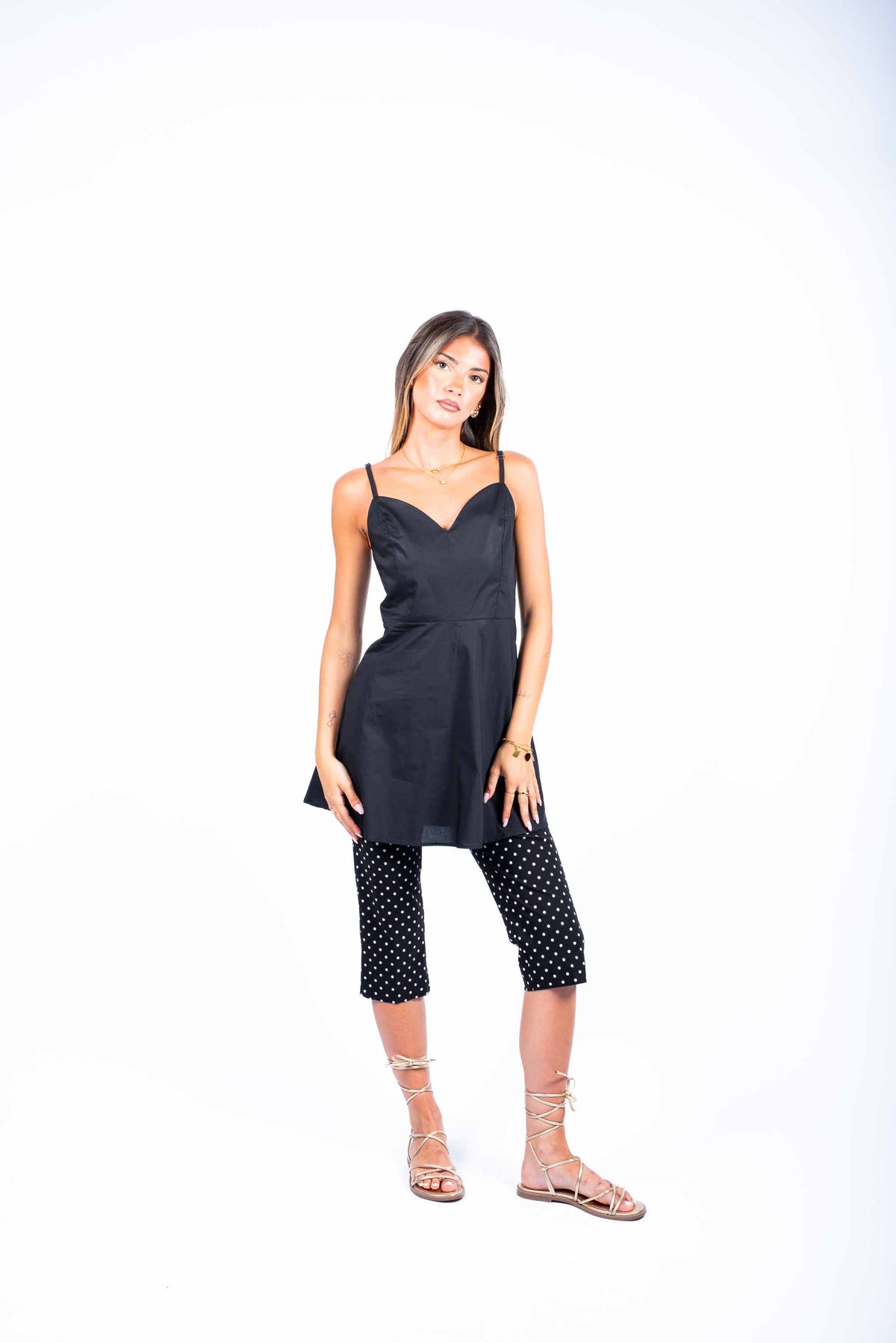 Pantaloni Capri a Pois donna Tensione in - 3