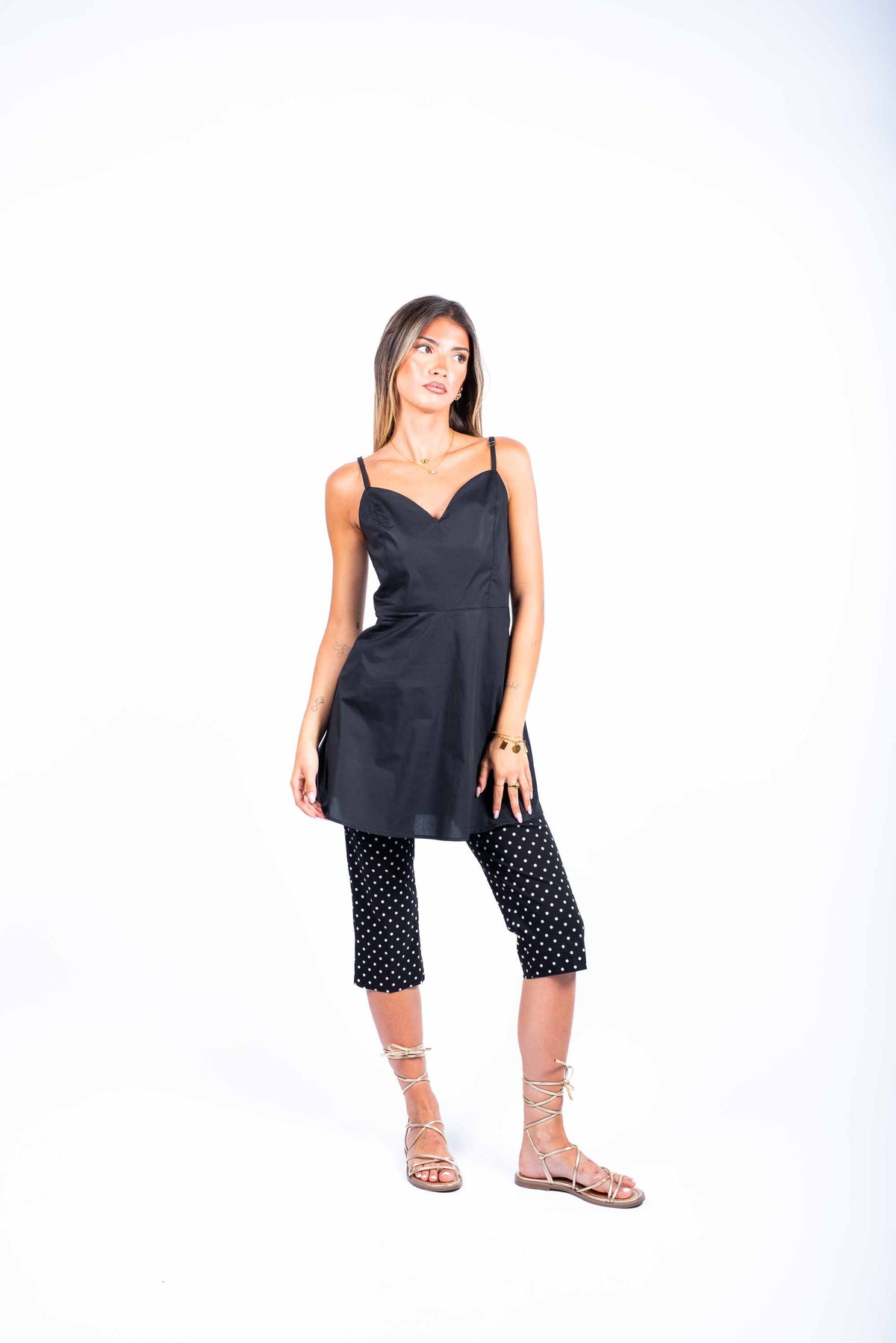 Pantaloni Capri a Pois donna Tensione in - 5