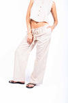 Completo Misto Lino Beige donna Tensione in - 5
