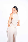 Completo Misto Lino Beige donna Tensione in - 6