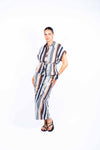 Camicia Misto Lino a Righe donna Tensione in - 6