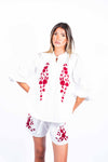 Camicia con Ricami e Volant donna Tensione in - 5