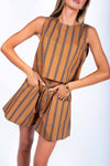 Top Cropped a Righe donna Tensione in - 2