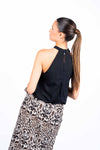 Top Halter Nero donna Tensione in - 5
