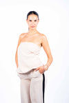 Completo Misto Lino Beige donna Tensione in - 5