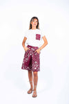 Bermuda Stampa Bandana Bordeaux donna Tensione in - 2