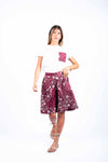 Bermuda Stampa Bandana Bordeaux donna Tensione in - 4