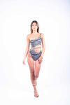 Costume Intero con Stampa Zebrata donna Miss love - 1