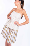 Top Drappeggiato con Volant Panna donna Miss love - 1