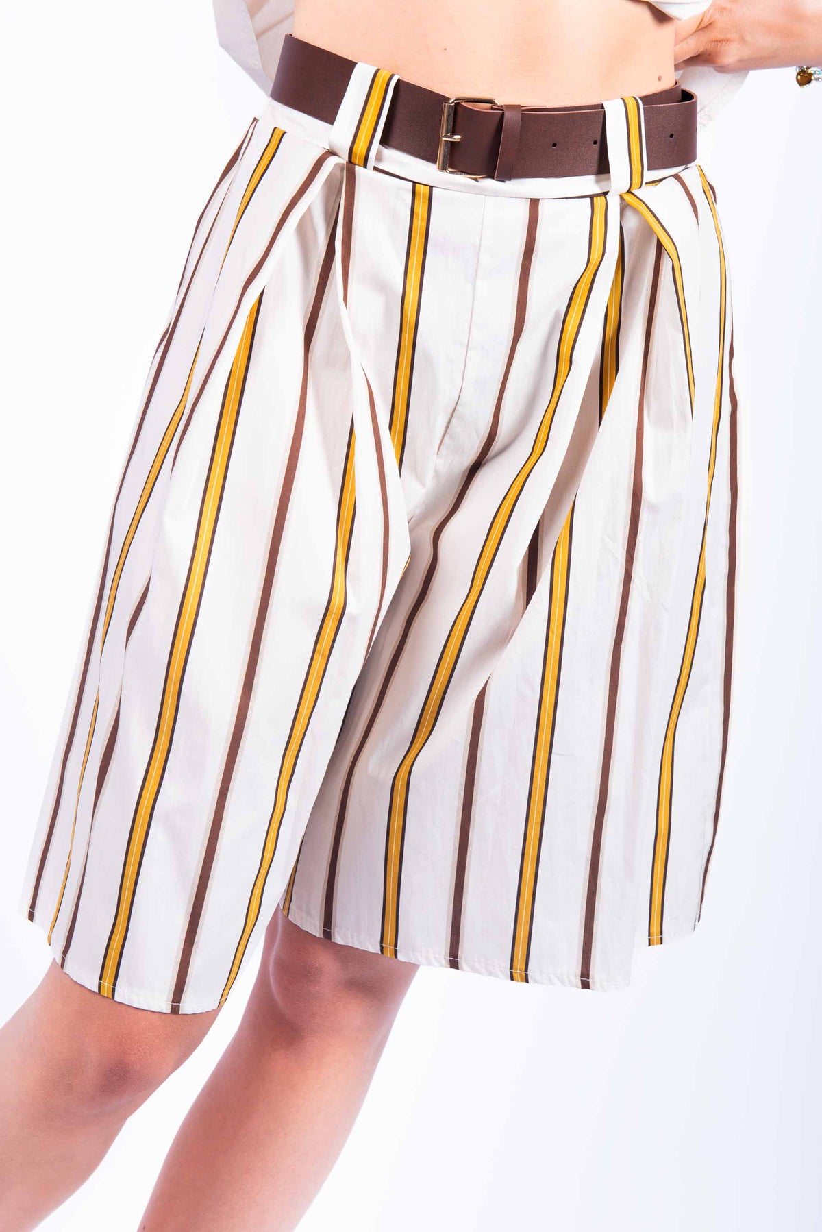 Bermuda a Righe con Cintura donna Miss love - 1