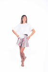 Bermuda a Righe con Cintura donna Miss love - 2