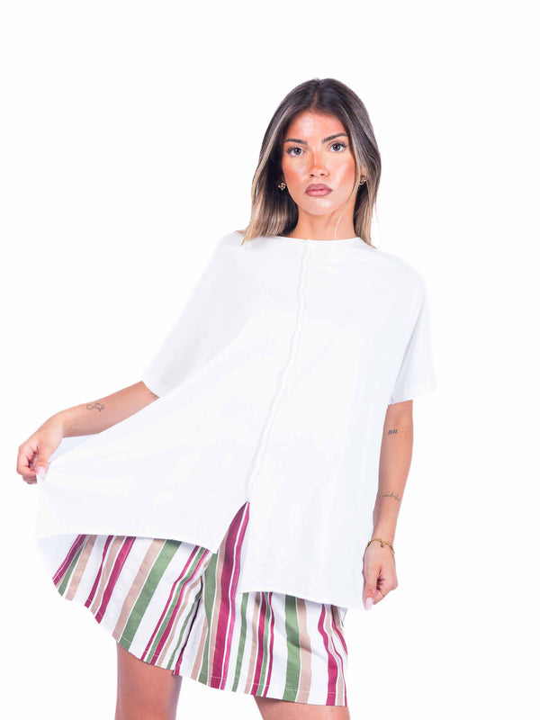 T-shirt Oversize con Cucitura Strutturata da donna Miss love