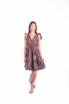 Abito Corto a Righe con Fiocchi donna Miss love - 1